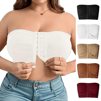 🎁Prime Day Sale 50% RABATT🔥Plus Size Strapless BH mit Frontverschluss & atmungsaktivem Material