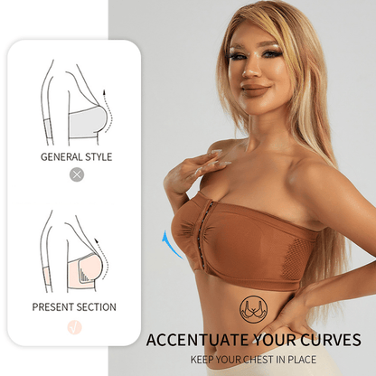 🎁Prime Day Sale 50% RABATT🔥Plus Size Strapless BH mit Frontverschluss & atmungsaktivem Material