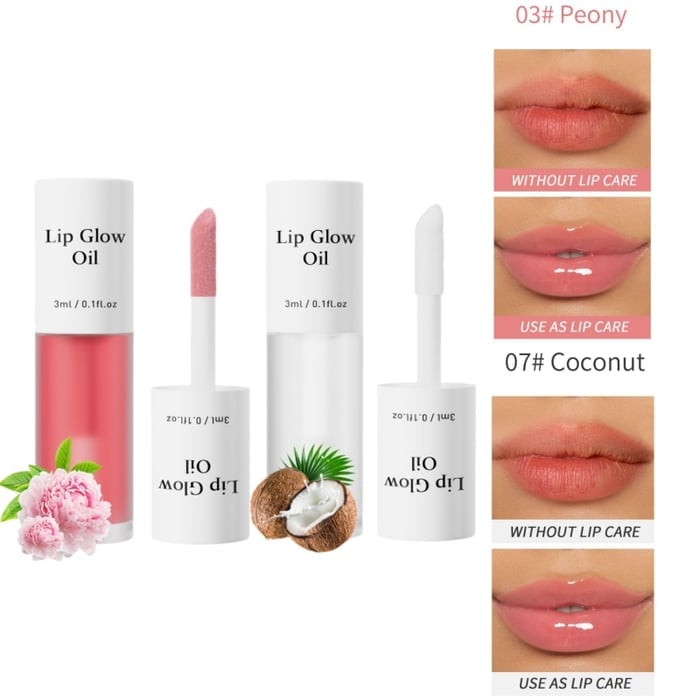 💋 Holen Sie sich den perfekten Schmollmund ✨ Getöntes Lip Glow Oil – Für üppige, hydratisierte Lippen mit einem natürlichen Glanz! 💖