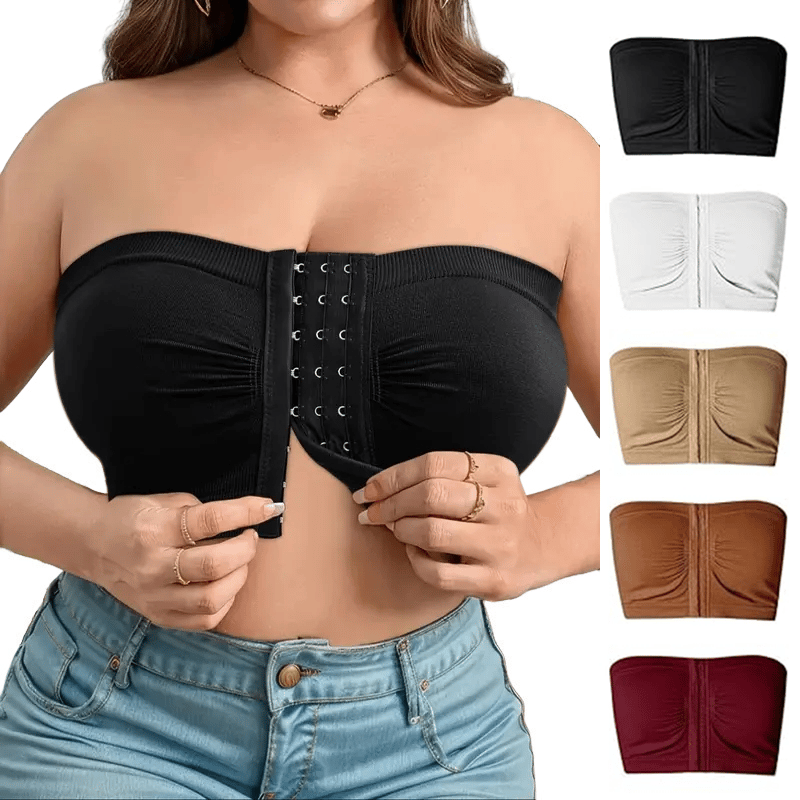 🎁Prime Day Sale 50% RABATT🔥Plus Size Strapless BH mit Frontverschluss & atmungsaktivem Material