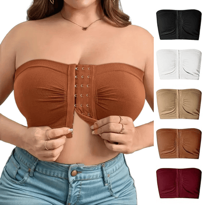 🎁Prime Day Sale 50% RABATT🔥Plus Size Strapless BH mit Frontverschluss & atmungsaktivem Material