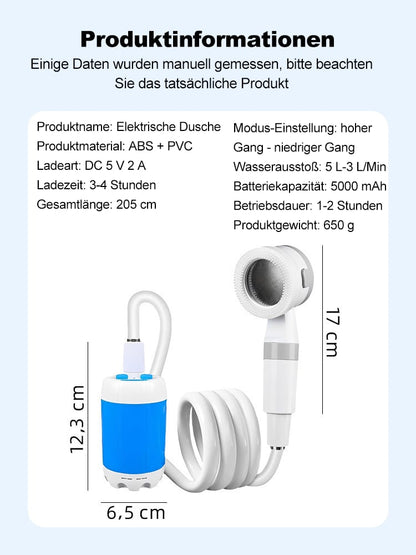 🚿 Frisch bleiben im Freien - 50% OFF - 🔥 Tragbare Campingdusche mit regulierbarem Durchfluss - für einfache und bequeme Reinigung im Freien!