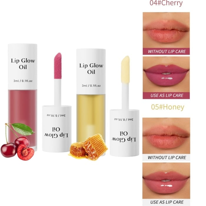 💋 Holen Sie sich den perfekten Schmollmund ✨ Getöntes Lip Glow Oil – Für üppige, hydratisierte Lippen mit einem natürlichen Glanz! 💖