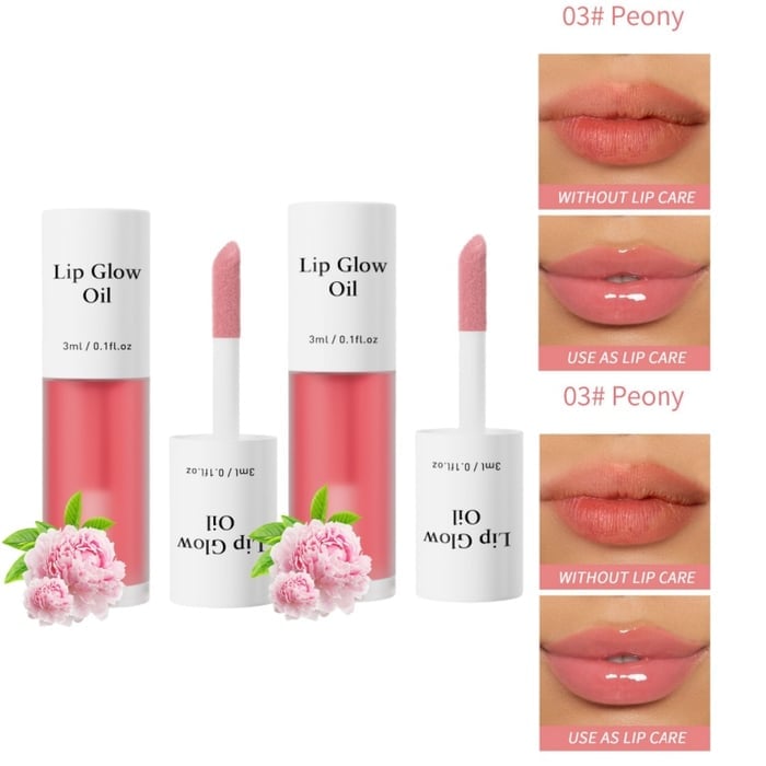 💋 Holen Sie sich den perfekten Schmollmund ✨ Getöntes Lip Glow Oil – Für üppige, hydratisierte Lippen mit einem natürlichen Glanz! 💖