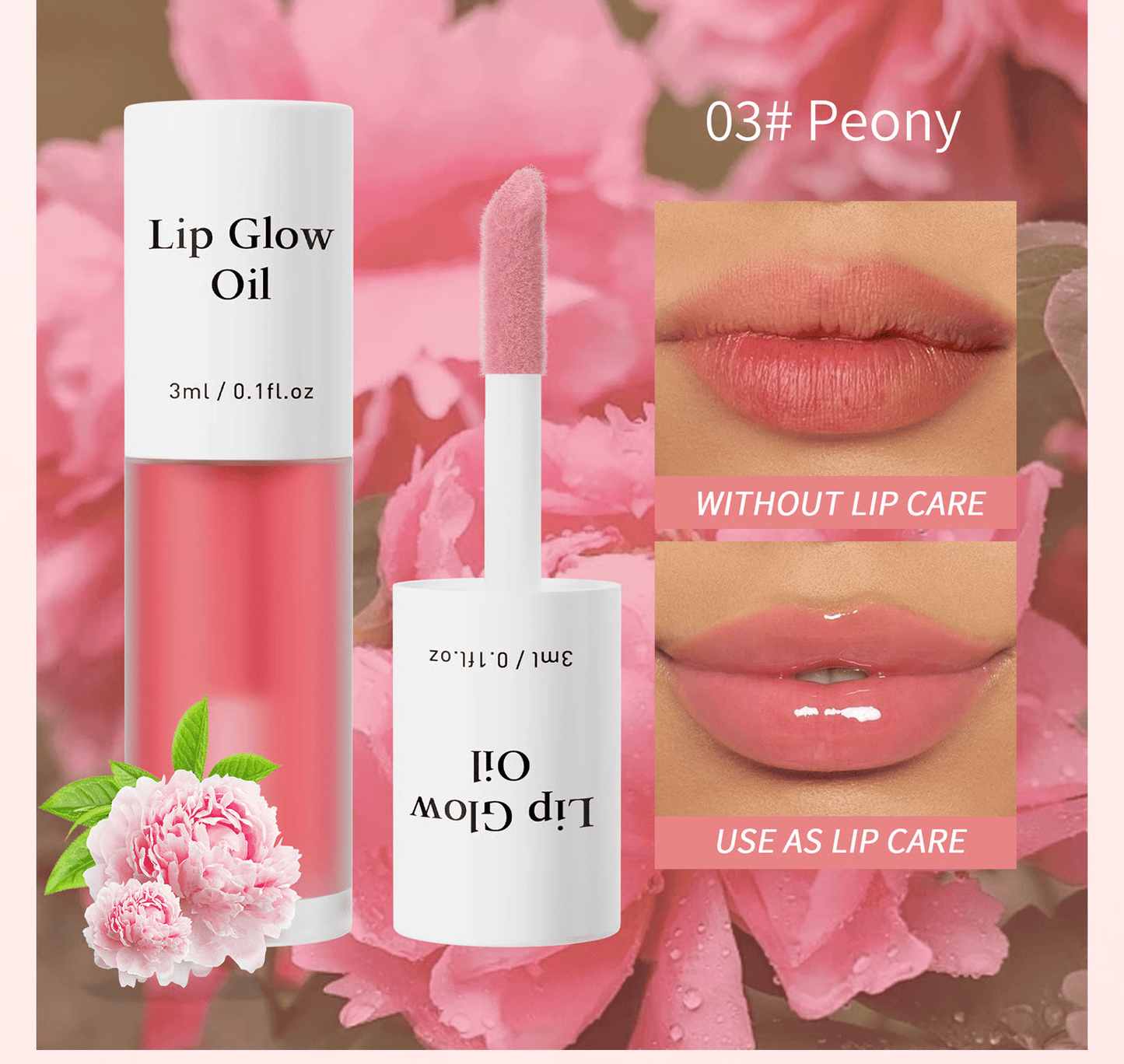 💋 Holen Sie sich den perfekten Schmollmund ✨ Getöntes Lip Glow Oil – Für üppige, hydratisierte Lippen mit einem natürlichen Glanz! 💖