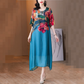 🔥beliebtes Produkt🔥Elegantes, fließendes Kleid mit Blumenmuster in Übergröße