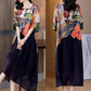 🔥beliebtes Produkt🔥Elegantes, fließendes Kleid mit Blumenmuster in Übergröße
