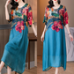 🔥beliebtes Produkt🔥Elegantes, fließendes Kleid mit Blumenmuster in Übergröße