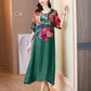 🔥beliebtes Produkt🔥Elegantes, fließendes Kleid mit Blumenmuster in Übergröße