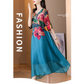 🔥beliebtes Produkt🔥Elegantes, fließendes Kleid mit Blumenmuster in Übergröße