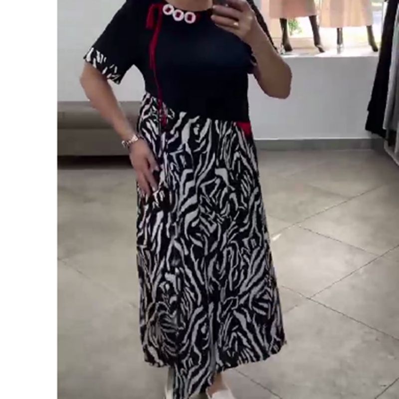 💥40% Rabat💃Lässiges Patchwork-Kleid für Frauen