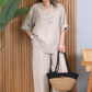💕Lässiges zweiteiliges Set für Damen aus Baumwolle und Leinen