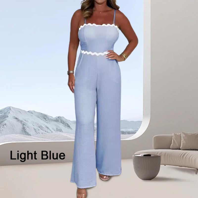 Eleganter Damen-Jumpsuit mit Spaghettiträgern und integriertem BH