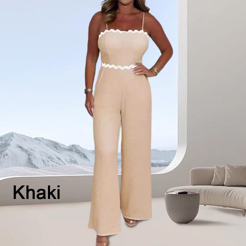 Eleganter Damen-Jumpsuit mit Spaghettiträgern und integriertem BH