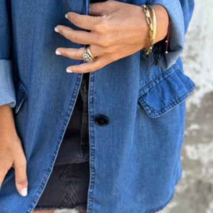 Freizeitjacke aus Denim mit Taschen