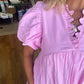 V-Neck Ruffle Hem Midi Dress