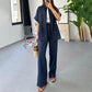 💕kostenloser Versand🥰Zweiteiler Arbeitskleidung Casual mit Kordelzug für Damen