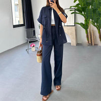 💕kostenloser Versand🥰Zweiteiler Arbeitskleidung Casual mit Kordelzug für Damen