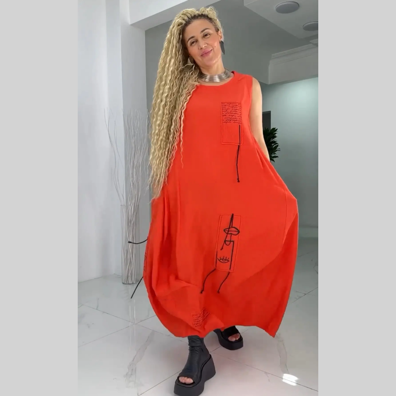 💥Nur für kurze Zeit 40% Rabatt💃Lässiges ärmelloses Maxikleid für Damen in Übergrößen