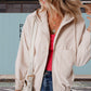 🍂Damen Lässige Jacke mit Reverskragen und Kapuze