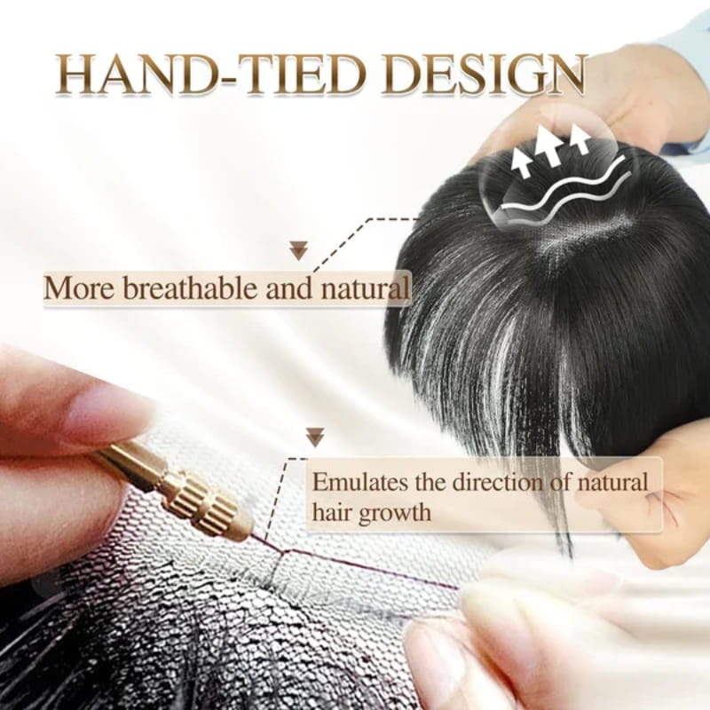 💥Vroege zomer aanbieding！💥 Natuurlijke haartoppers met pony voor vrouwen