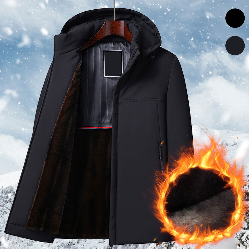 🎁[Warmes Geschenk]❄️Winter Specials❄️Dicker Thermo-Parka mit Kapuze für Herren🧥