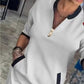 40%Rabatt🔥Trendy, lässiges Kleid mit V-Ausschnitt und 3/4-Ärmeln für Damen