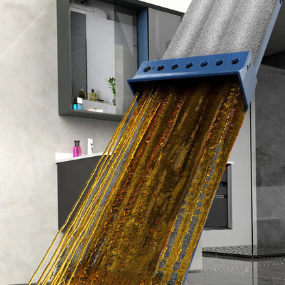 🔥2025Heißer Verkauf🏠Professioneller Flachmopp mit Entwässerungsschaber | 360° drehbarer Kopf | Extra lange Edelstahl-Stange (126 cm) | Inkl. 2 Mikrofaserpads | Für alle Bodenarten