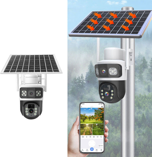 💯Limited Time 50% Off - Dual Lens Wireless Solar Security Camera for Outdoor Use
