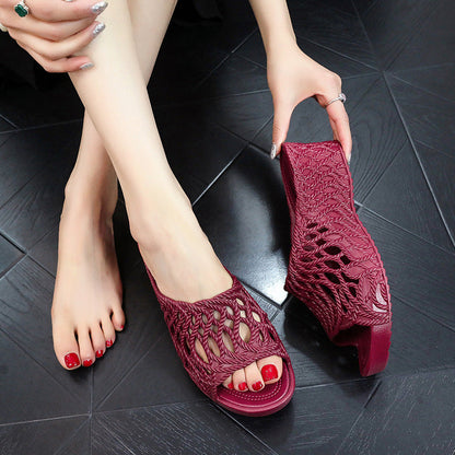 ✨Limited Time Half Price-Comfortable Wedge Heel Hollow Out Women's Sandals