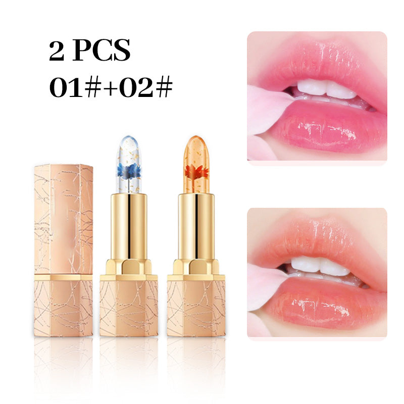 🔥Kaufen Sie 1 und erhalten Sie 1 gratis🎁Crystal Flower Temperaturwechsel-Gelee-Lippenstift