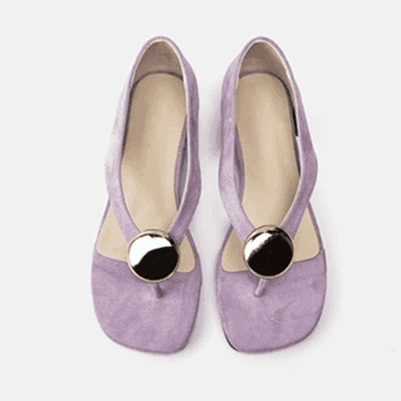 Minimalistische Damen-Sandalen mit verstecktem Absatz