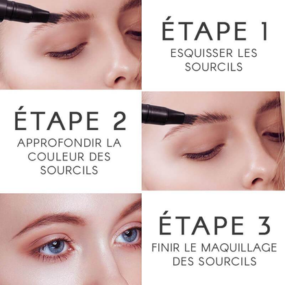 💞Kaufen Sie eins, bekommen Sie eins gratis!!! 4-Punkte-Augenbrauenstift