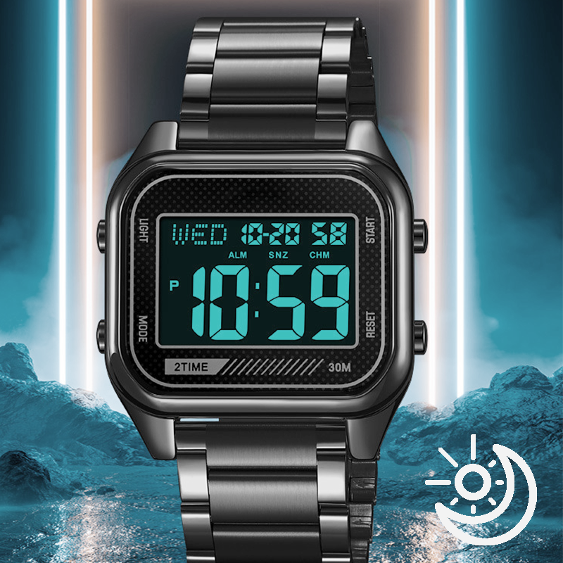 Wasserdichte Multifunktions-Digitaluhr für Herren