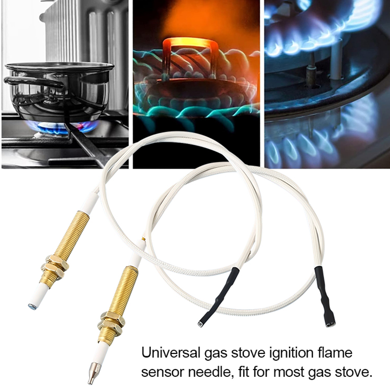 Universal-Einbau-Zündnadel aus Kupfer und Flammensensornadel mit Verkabelung für Gasherde
