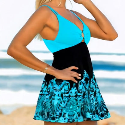 Women’s Double Straps One Piece Swimsuit