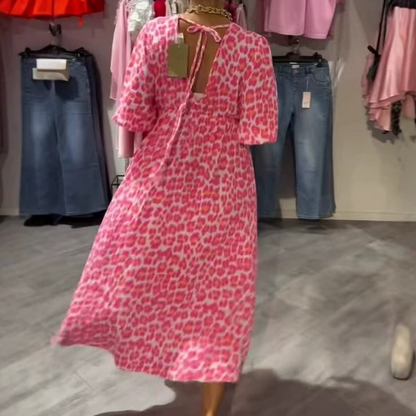 🔥👗Limited Time 50% Off-V Neck Printed Women's Dresses