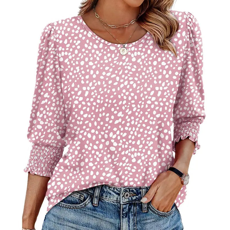 🌞Letzter Tag: 50% auf das 2. Kleidungsstück⏳ ✨ Damen-Bluse mit 3/4-Ärmeln – Elegant, bequem & vielseitig für jeden Anlass! 🌸👚