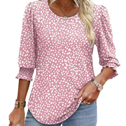 🌞Letzter Tag: 50% auf das 2. Kleidungsstück⏳ ✨ Damen-Bluse mit 3/4-Ärmeln – Elegant, bequem & vielseitig für jeden Anlass! 🌸👚