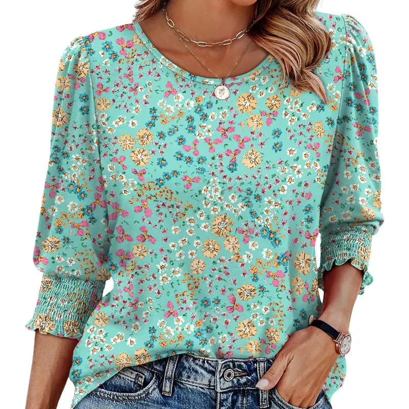 🌞Letzter Tag: 50% auf das 2. Kleidungsstück⏳ ✨ Damen-Bluse mit 3/4-Ärmeln – Elegant, bequem & vielseitig für jeden Anlass! 🌸👚