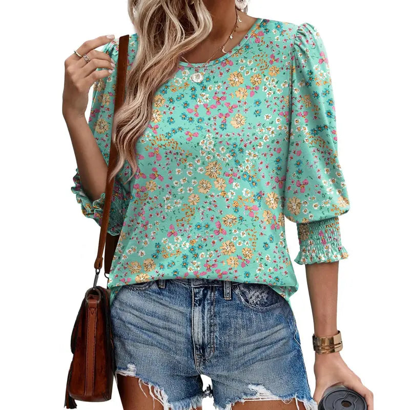 🌞Letzter Tag: 50% auf das 2. Kleidungsstück⏳ ✨ Damen-Bluse mit 3/4-Ärmeln – Elegant, bequem & vielseitig für jeden Anlass! 🌸👚