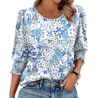 🌞Letzter Tag: 50% auf das 2. Kleidungsstück⏳ ✨ Damen-Bluse mit 3/4-Ärmeln – Elegant, bequem & vielseitig für jeden Anlass! 🌸👚