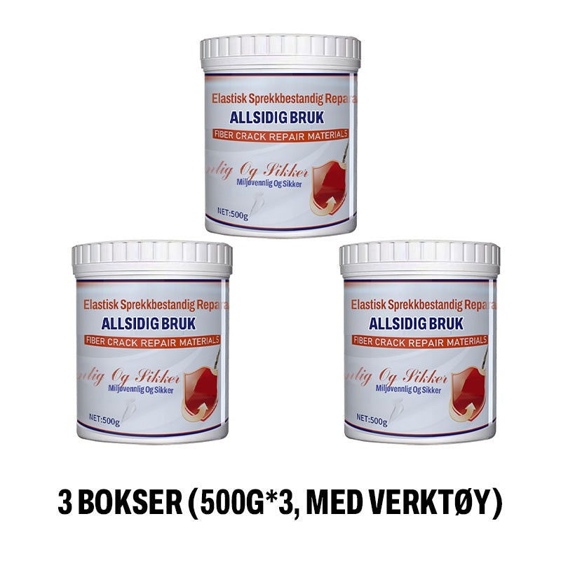 Elastische en scheurvaste reparatiepasta voor muren