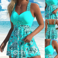 ⏳ LETZTER TAG IM ANGEBOT: 50% Rabatt auf das zweite Produkt⏰Badeanzug-Set: Badekleid & enganliegende Badeshorts