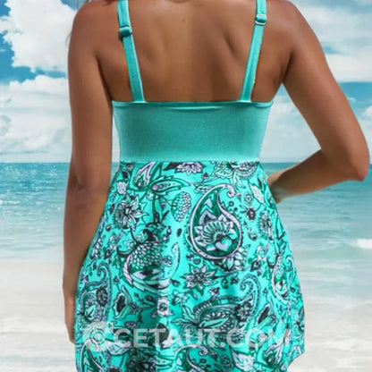 ⏳ LETZTER TAG IM ANGEBOT: 50% Rabatt auf das zweite Produkt⏰Badeanzug-Set: Badekleid & enganliegende Badeshorts