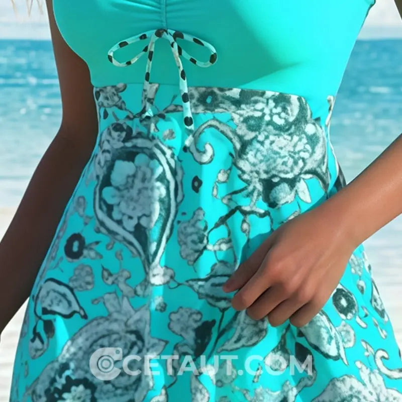⏳ LETZTER TAG IM ANGEBOT: 50% Rabatt auf das zweite Produkt⏰Badeanzug-Set: Badekleid & enganliegende Badeshorts