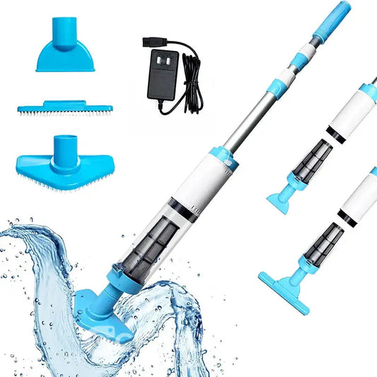 ✨ 3-in-1 wiederaufladbar. Leichtes Gewicht. Sauber - der Pool glänzt wie neu!