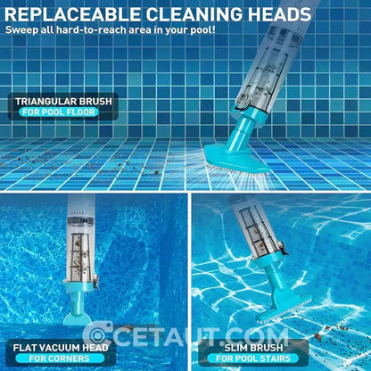 ✨ 3-in-1 wiederaufladbar. Leichtes Gewicht. Sauber - der Pool glänzt wie neu!