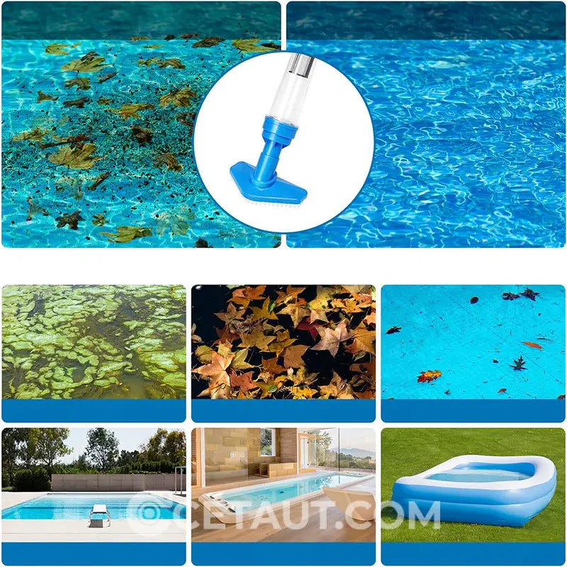 ✨ 3-in-1 wiederaufladbar. Leichtes Gewicht. Sauber - der Pool glänzt wie neu!