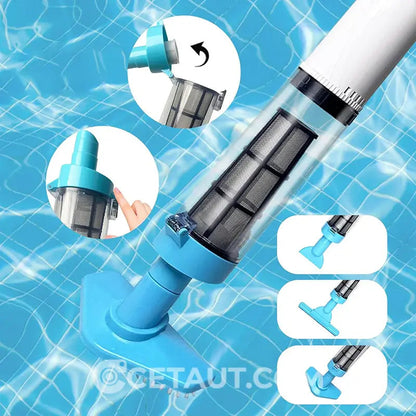 ✨ 3-in-1 wiederaufladbar. Leichtes Gewicht. Sauber - der Pool glänzt wie neu!